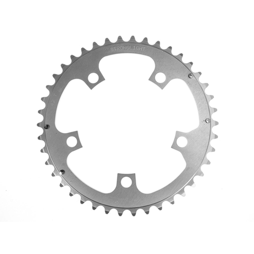 CHAINRING - ROAD "STRONGLIGHT", 42T, 5083 Silver - 110mm BCD, 5 Hole for 9/10 Spd 266009