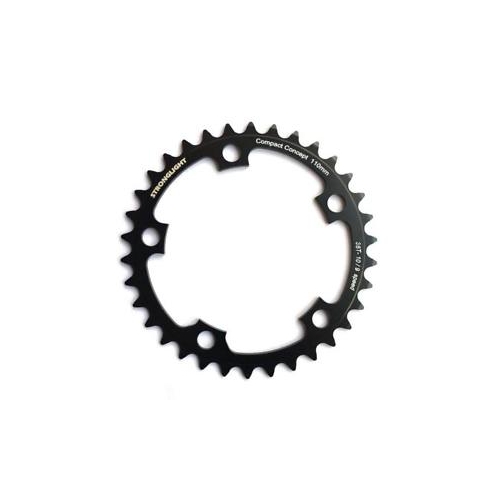 CHAINRING - ROAD "STRONGLIGHT", 38T, 5083 Black - 110mm BCD, 5 Hole for 9/10 Spd