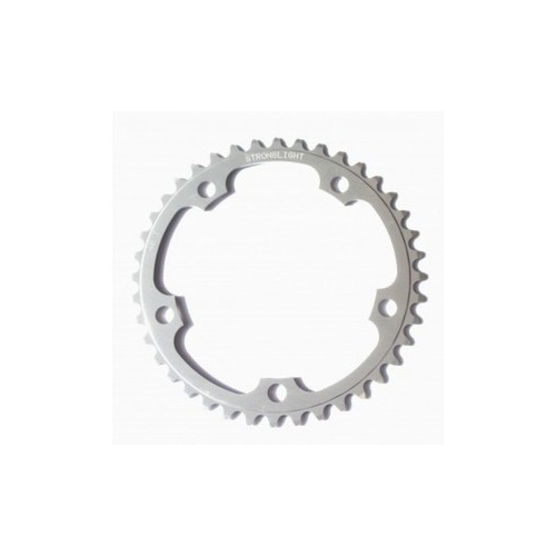 CHAINRING - ROAD "STRONGLIGHT", 39T, 5083 Silver - 130mm BCD, 5 Hole for 9/10 Spd