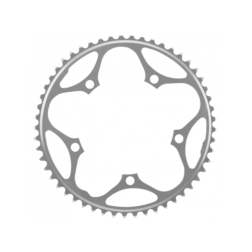 ROAD CHAINRING, STANDARD TYPE S - 5083 SILVER, 9/10 speed, 130 BCD Outer.53T, 5 arms, A Quality Stronglight product, CHAINRING - 267030 (Does NOT have