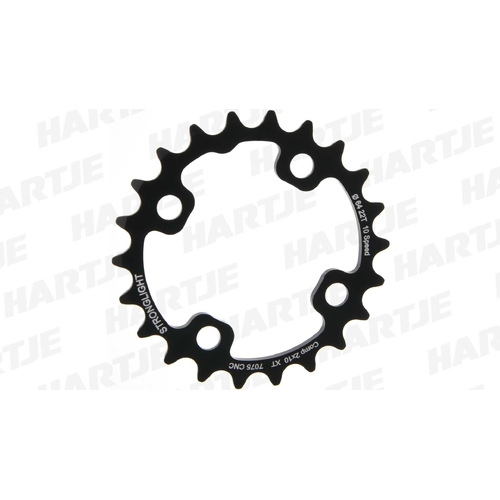 CHAINRING - MTB "STRONGLIGHT", 22T, 7075 CNC Black  Shimano XT M785 - 64mm BCD, 4 Hole for 10 Spd