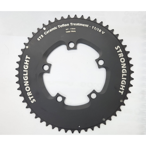 CHAINRING - CLM - TIME TRIAL PLATEAU STANDARD  TYPE S / TT (CLM)  7075-T6  CT² (BLACK)  11/10 speed,  110BCD,  54T, 5 branches
