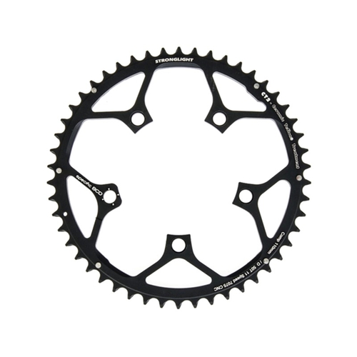 CHAINRING - ROAD "STRONGLIGHT", 50T, 7075 CNC Black CT2  CAMPAG - 110mm BCD, 5 Hole for 11 Spd