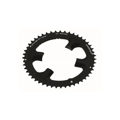CHAINRING - ROAD "STRONGLIGHT", 52T, 7075 CNC Black CT2 Shimano R9100 - 110mm BCD, 4B Hole for 11 Spd