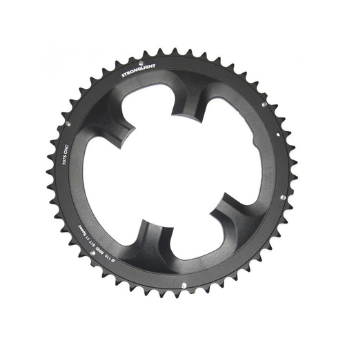 CHAINRING - ROAD "STRONGLIGHT", 50T, 7075 CNC Black  Shimano 5800 - 110mm BCD, 4 Arms for 11 Spd 273955