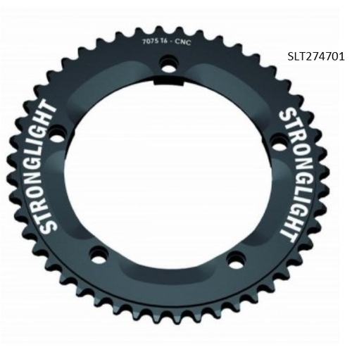 CHAINRING "STRONGLIGHT"  TRACK 144BCD BLACK 45T 1/2"x1/8", 5 arms, 7075-T6