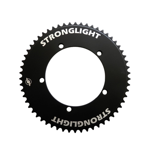 CHAINRING - TRACK "STRONGLIGHT", 54T, 7075 CNC Black - 144mm BCD, 5 Hole for TRACK 1/2" x 1/8"