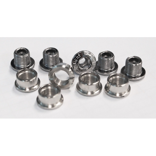 Chainring Bolt Kits, SCREWS FOR TRACK CHAINRING, STEEL, SILVER