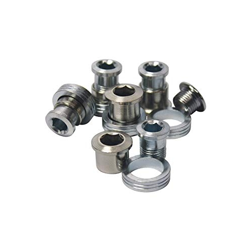 Chainring Bolt Kits, STRONGSCREW FOR TRIPLE MESSENGER (5 ARMS)  STEEL & ALU  SILVER