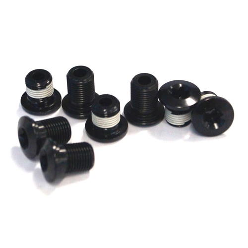 Chainring Bolt Kits, SHIMANO MTB SCREW FOR STRONGLIGHT RINGS COMP. XTR M980 2x10 (4 ARMS) STEEL SILVER