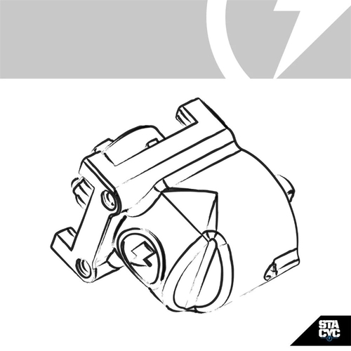 STACYC S/P (12e/16e) GEARBOX - 90 DEGREE GEARBOX