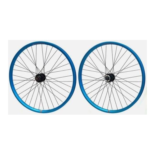 Wheel 26" Velocity Blunt-35  D/w Tubeless Ready Rim All Blue  , Joytech 6 Bolt Disc Q/r Black Hub ,  Mach 1 Black Spokes , (SOLD As PAIR)