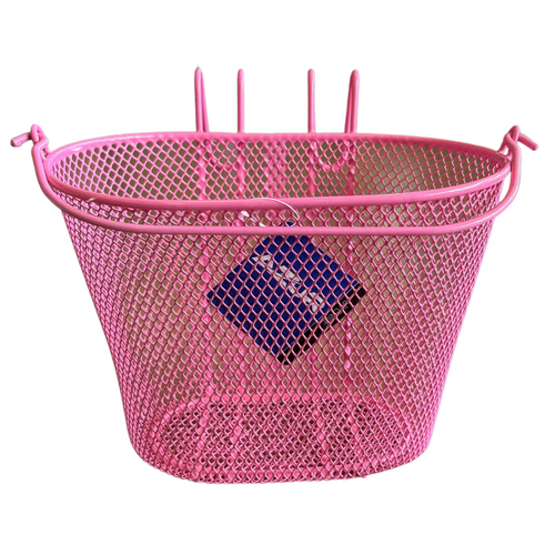 Azur Wire Basket With Handle - Pink