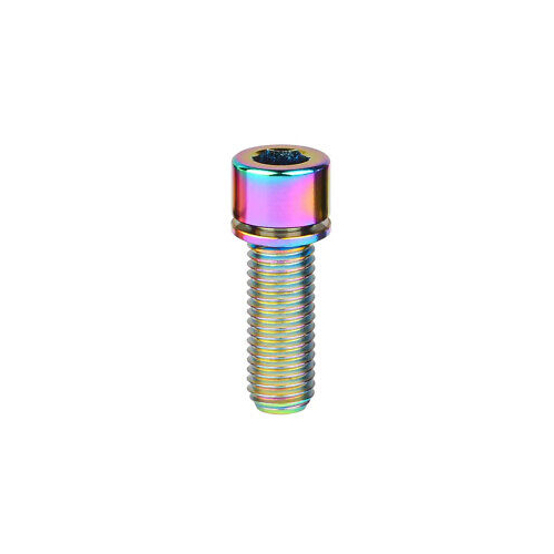 TITANIUM BOLT - M5 x 12mm, Rainbow, Gr 5 Bolt, w/washer, Standard Allen Key head (Sold Individually)