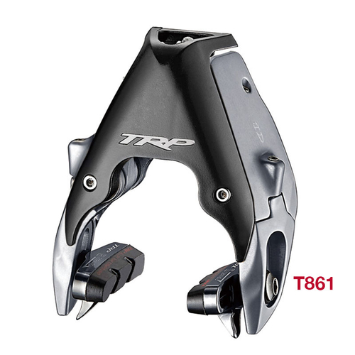 TRP ROAD DM FRONT BRAKE, Forged Aluminium Aerodynamic Roller Cam Direct mount Brake, Rim Width Adjustment, Spring Tension Adjustment.