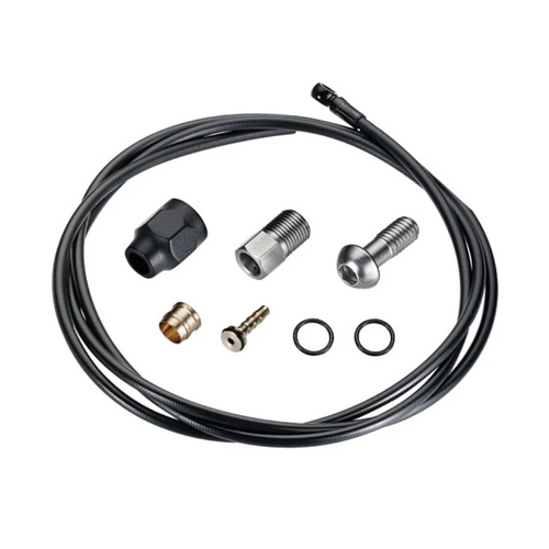 Tektro/TRP Banjo hose kit - 5mm - w/banjo unit kit - Kevlar hose - Length 2000mm - Black