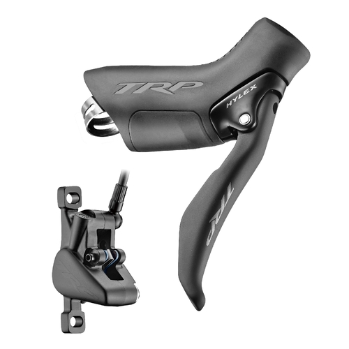 Hylex Hydraulic Disc Brake set with drop bar lever, right hand front, post mount, 1900mm hose, extra olive and barb included