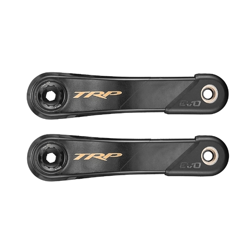 TRP Crank CK-9050 EVO Carbon Fiber Crank, 170mm Length Cinch compatible interface/ 68 & 73,  Black / Gold