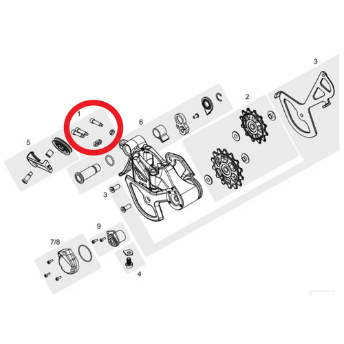 TRP B-screw/Limit screw replacement kits, for EV12 RD-M9050