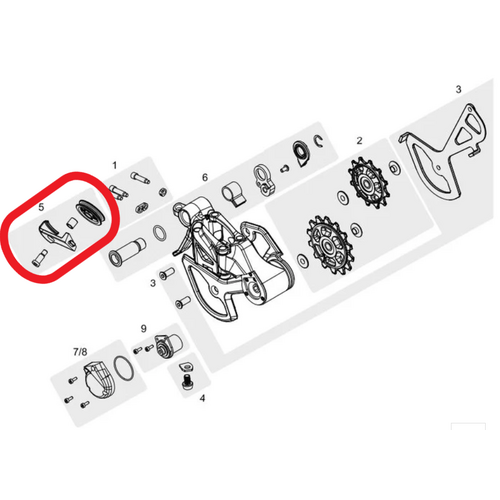 TRP Cable pulley replacement kit, for RD-M9050/M9070