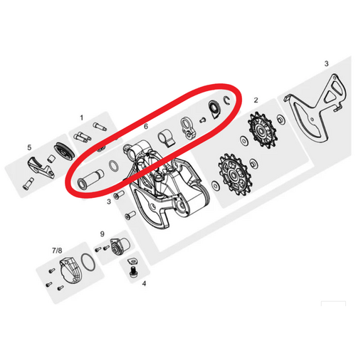 TRP B-plate & mounting bolt replcement kits, for RD-M9050/M9070