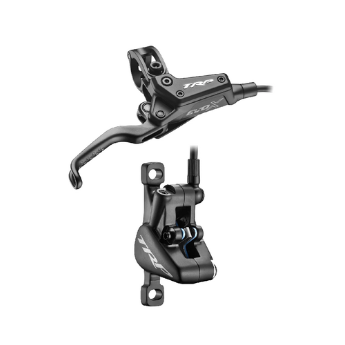 TRP DHR EVO X REAR, Disc brake set, rear, for left hand, alloy, hydraulic 2-piston. BLACK (Uses 1.8mm Rotor Only - Rotor not included)