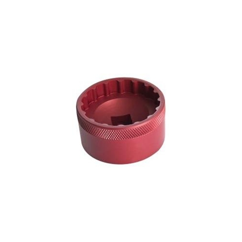UNIOR - Bottom Bracket Socket, MegaEVO, Anodized Red  (16 Notch 46.4mm)  627622