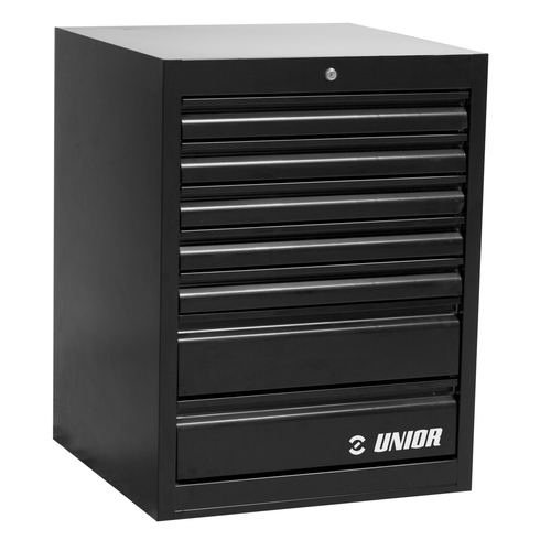 Unior Professional 990WD7-BLACK Wide drawer cabinet - 7 drawers - no tools  , 628585 