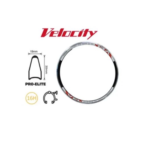 VELOCITY RIM - Pro-Elite  700C 16H Black ANO  MSW