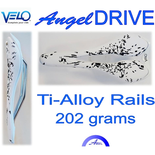 Saddle Velo Angel Dive, top-end racing saddle, 202g, Ti-Alloy rail, 273mm x 125mm