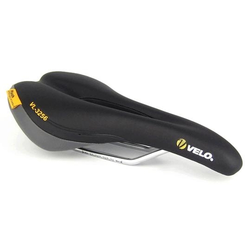 SADDLE  Velo Plush, 278mm x 150mm, Inclined Sports saddle, Style & Comfort w/ Cut out, for fast riding,  Weight: 298g