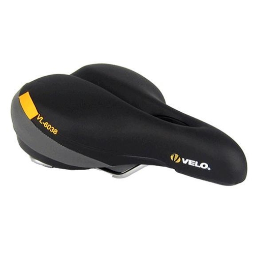 Saddle, VELO PLUSH, Relaxed, Wide and comfortable 538g, 239mm x 187mm