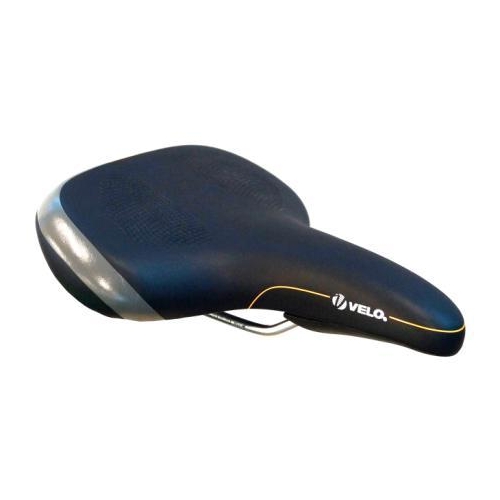 Saddle, Velo, for E-bike, w/Handle and protective bumper, Black