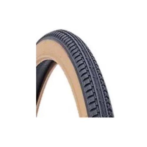 TYRE 27 x 1 1/4 VRB015, BLOCK tread,  BKG Black with Gum Wall ,  Quality Vee Rubber product (32-630)   VEE RUBBER label but no barcode